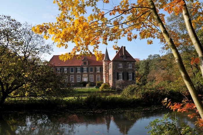Castle Egelburg in Germany during autumn