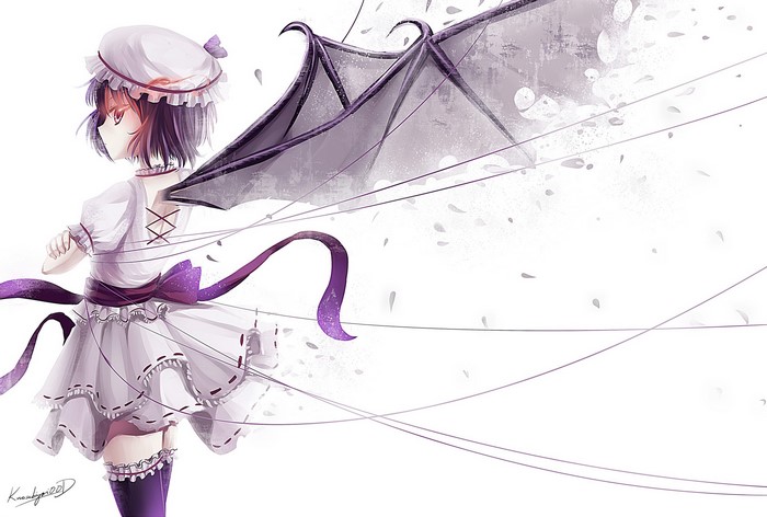 Remilia Scarlet from Touhou Project with Bat Wings