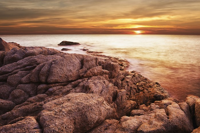 Rocky Coastline at Sunset