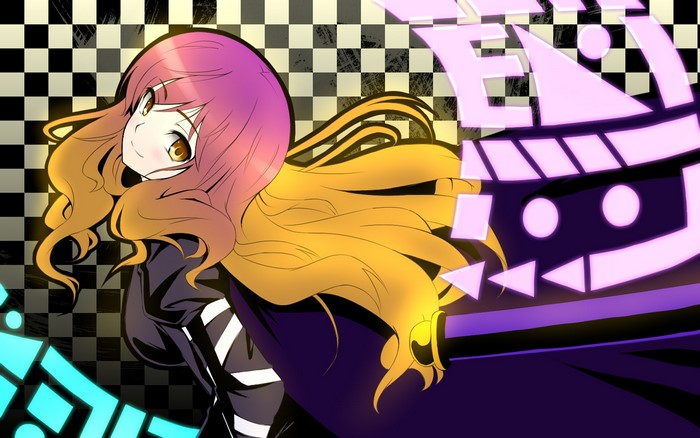 Touhou Project Character with Abstract Background