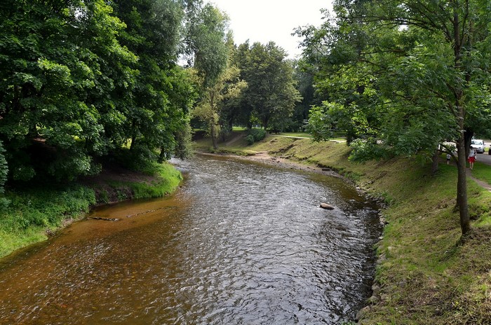 Vilnele river in Vilnius, Lithuania