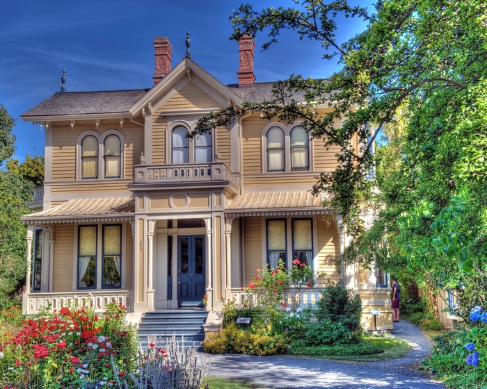 Victorian House with Flowers in Canada
