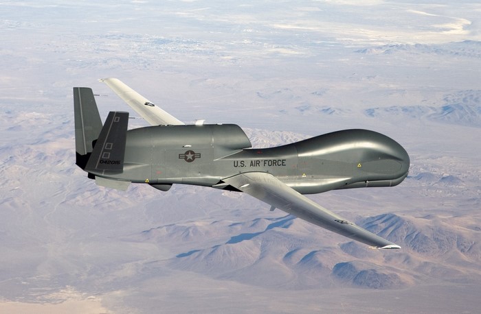 U.S. Air Force RQ-4 Global Hawk drone in flight