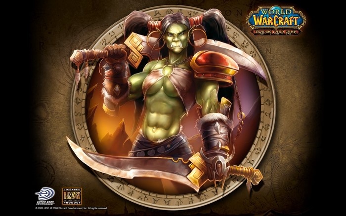 Female Orc Warrior from World of Warcraft Trading Card Game