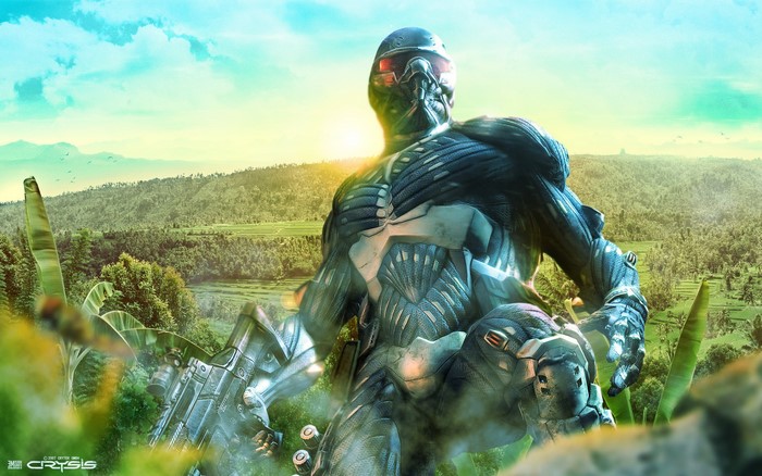 Crysis Nanosuit Soldier in Tropical Landscape