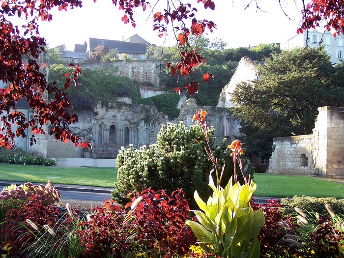 Ruins of Abbaye aux Hommes in Caen, France