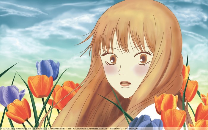 Sawako Kuronuma from Kimi ni Todoke in a field of tulips
