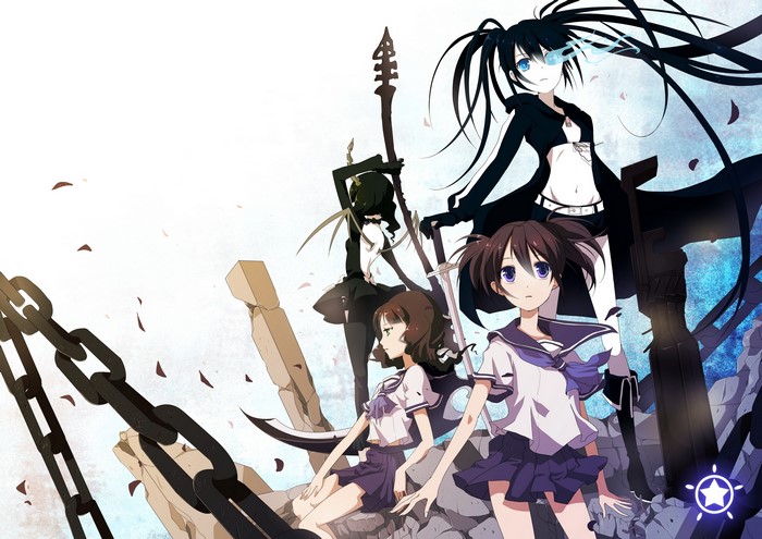 Black Rock Shooter characters with weapons