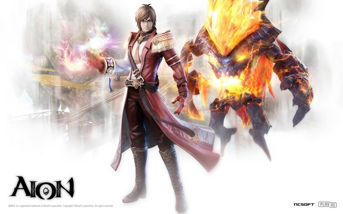 Aion: Tower of Eternity character and fire monster