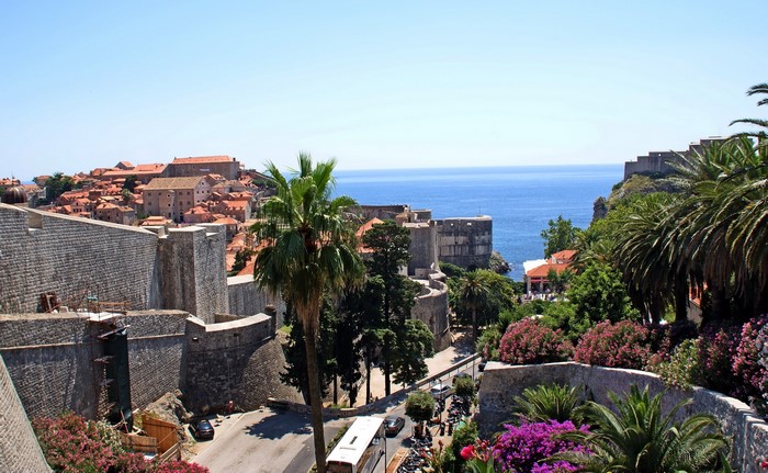 Dubrovnik Old Town Walls and Adriatic Sea