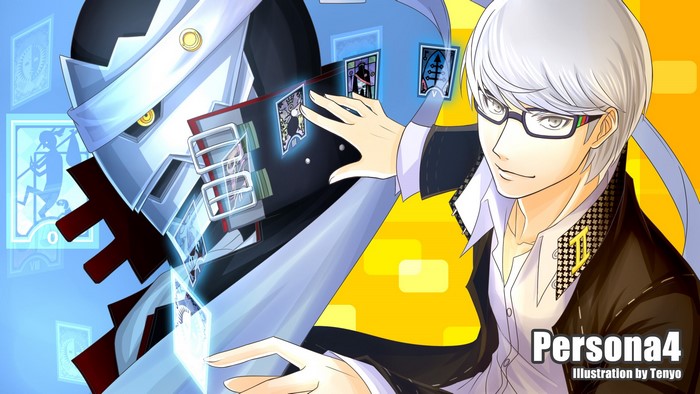 Yu Narukami from Persona 4 with a Persona