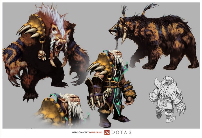 Lone Druid concept art from Dota 2