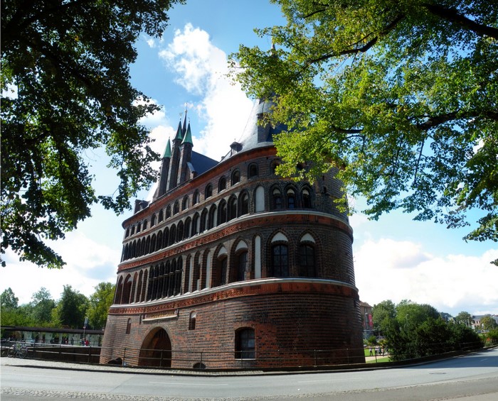 Holstentor Gate in Lubeck, Germany