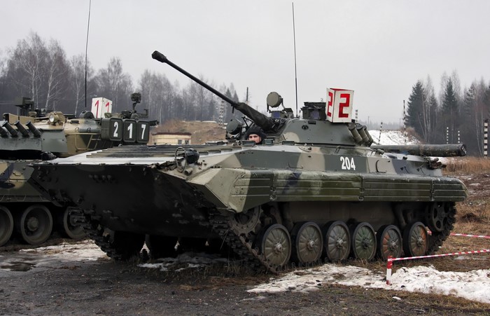 BMP infantry fighting vehicle with markings
