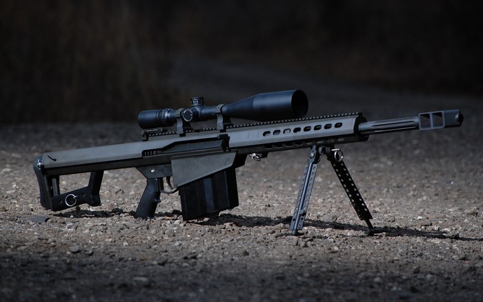 Barrett M82 Sniper Rifle with Scope and Bipod