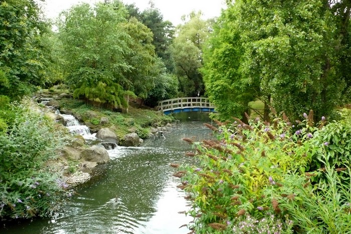 Regents Park London Waterfall and Bridge