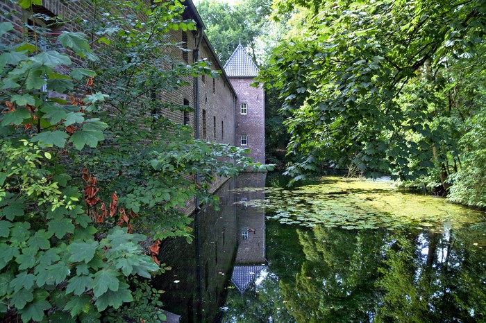 Castle Paffendorf with moat and trees
