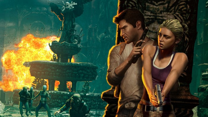 Nathan Drake and Elena Fisher from Uncharted