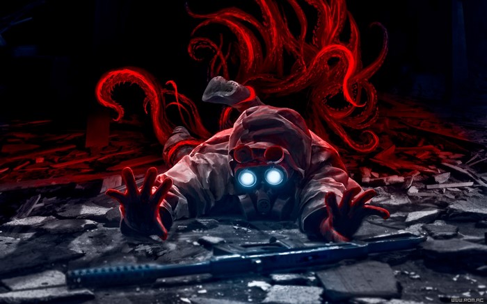 Romantically Apocalyptic character with red tentacles
