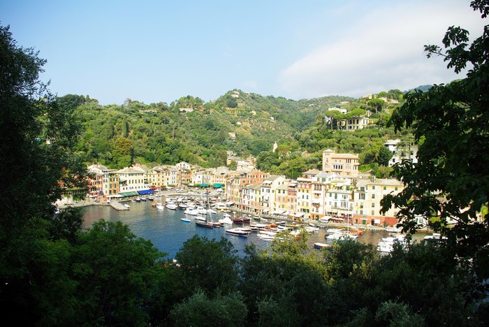 Portofino, Italy harbor with colorful buildings and boats