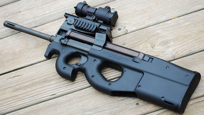 FN P90 assault rifle with optic