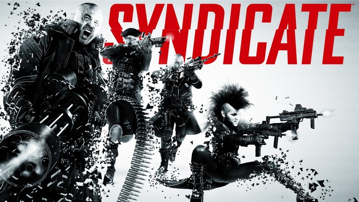 Syndicate video game characters with guns