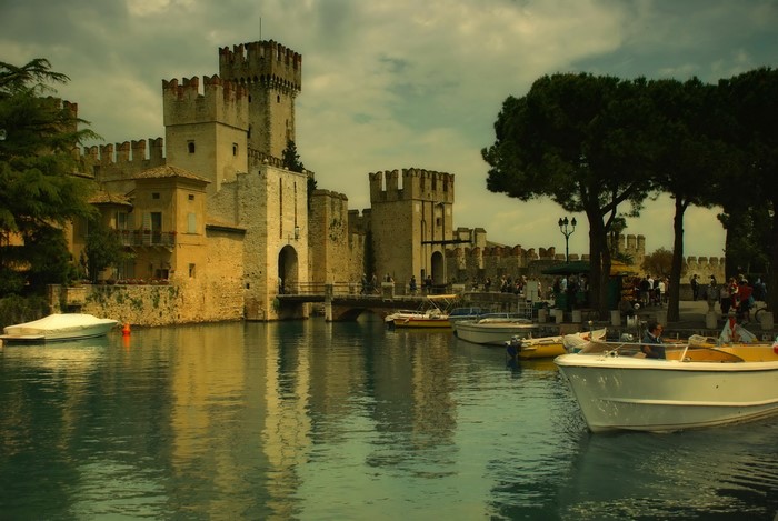 Castle Scaligero on Lake Garda, Italy