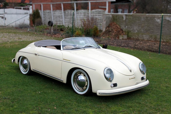 Cream Porsche 356 Speedster Convertible