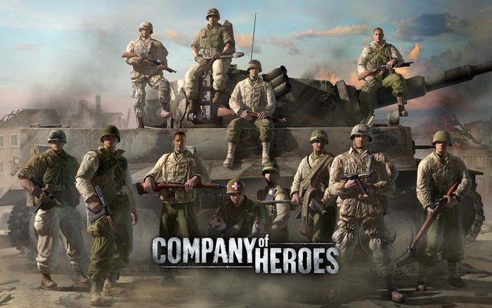 Company of Heroes soldiers and tank