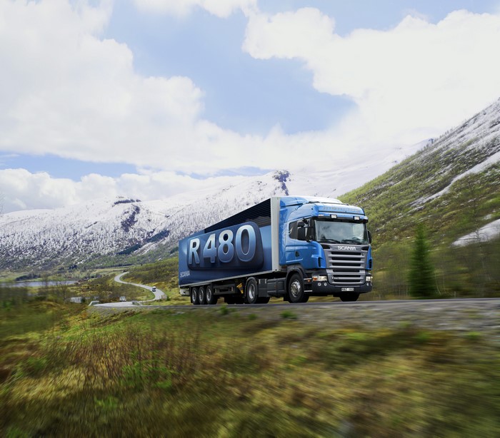 Scania R480 Truck on a Mountain Road