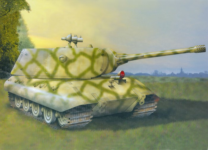Painting Art of a Camouflaged Tank