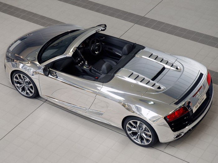 Chrome Audi R8 Spyder Convertible