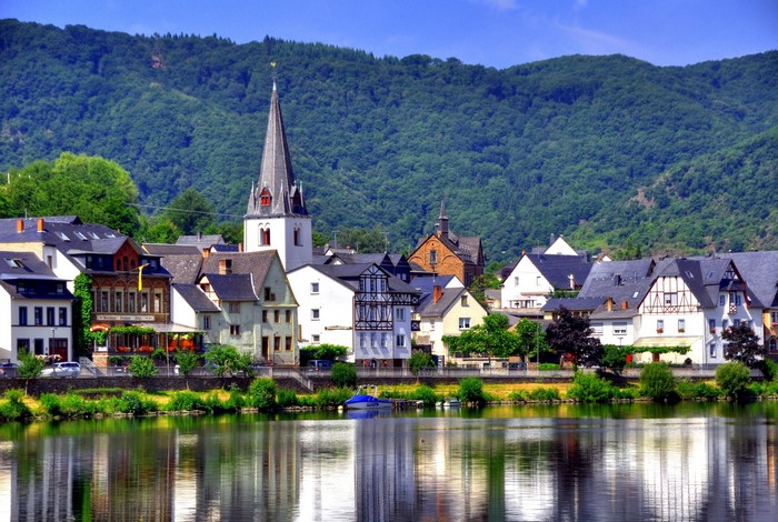 Town on Mosel River in Germany