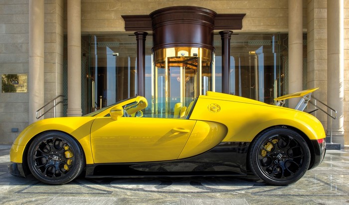 Yellow Bugatti Veyron Grand Sport Vitesse