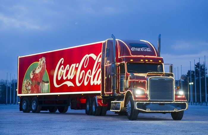 Coca-Cola Christmas Truck with Santa Claus