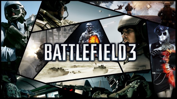 Battlefield 3 collage with soldiers and tanks