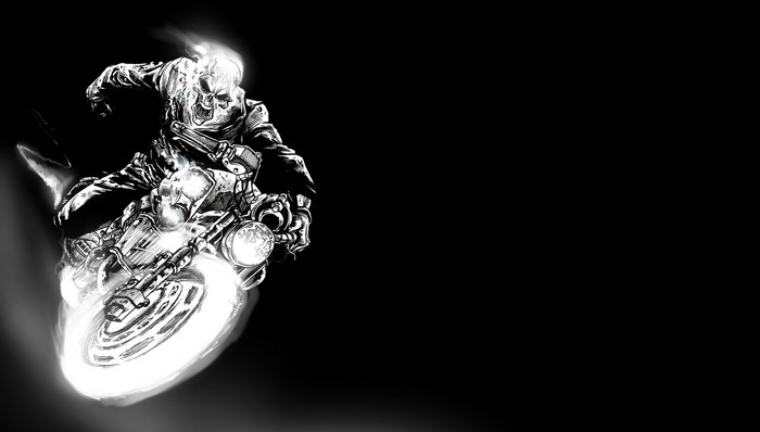 Ghost Rider on a Motorcycle