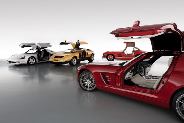 Four Mercedes-Benz Gullwing Cars