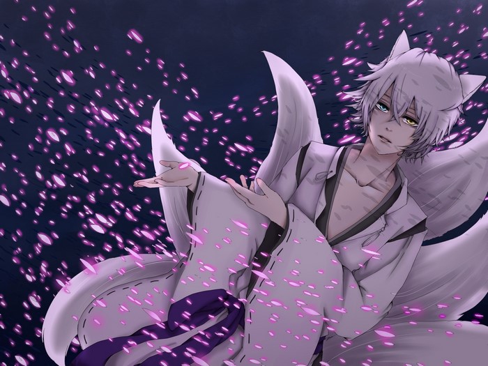 Young man with fox ears and tails from Inu x Boku SS