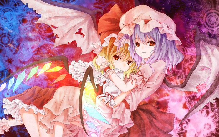 Two girls from Touhou Project