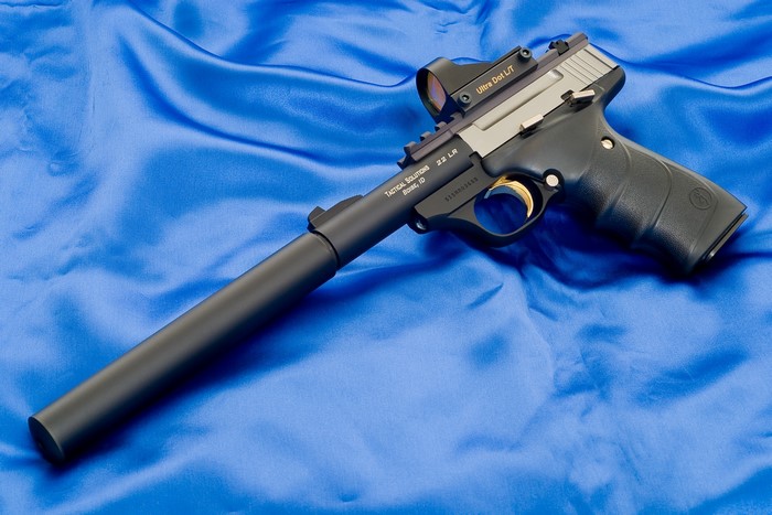 Tactical Solutions 22 LR Pistol with Silencer and Red Dot Sight