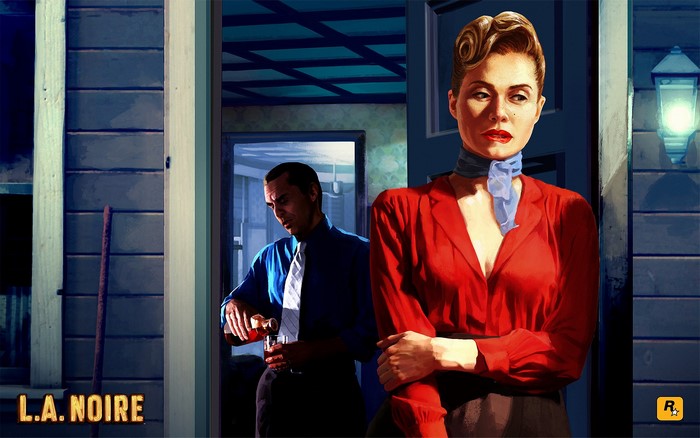 Cole Phelps and woman from L.A. Noire
