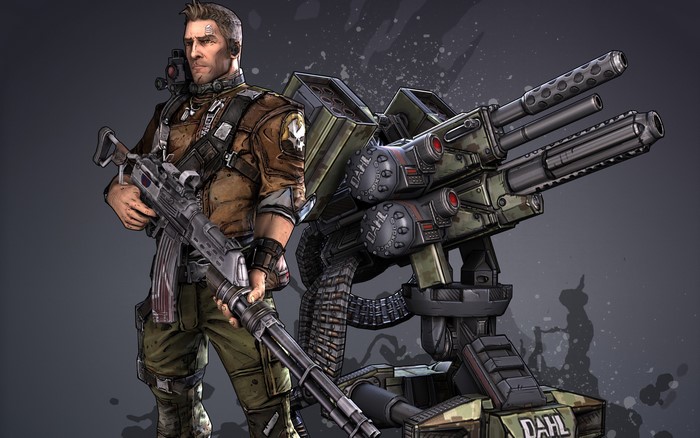 Axton from Borderlands with a turret