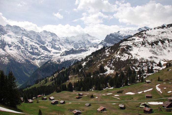 4K Swiss Alps Mountains Landscape