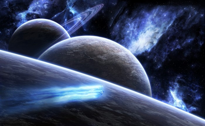 Planets and nebulae in deep space