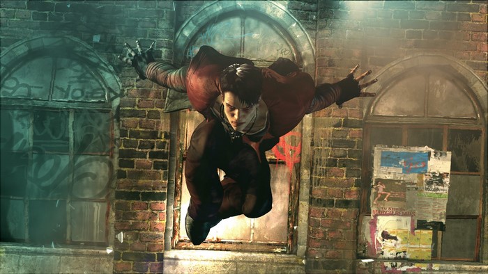Dante from Devil May Cry jumping