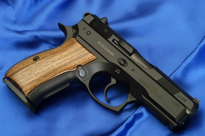 CZ-USA pistol with wood grips