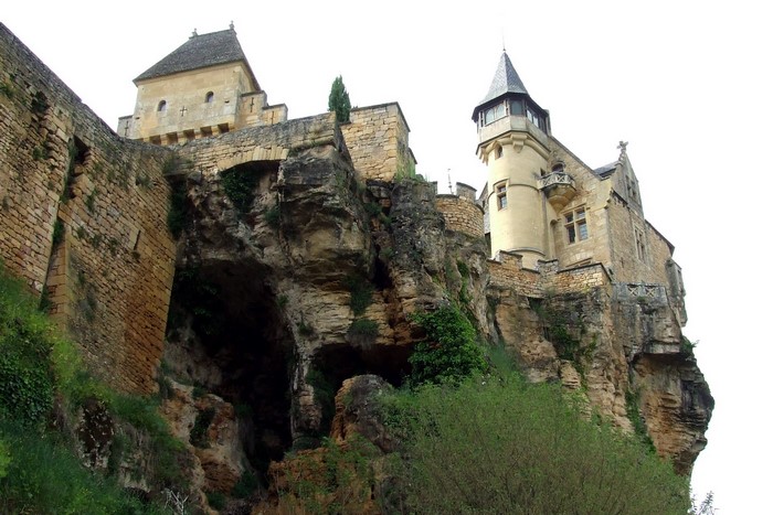 Castle perched on a rocky cliff