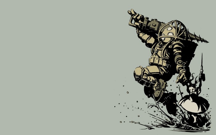 Big Daddy and Little Sister from BioShock
