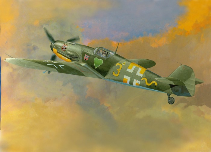 Bf 109G2 Airplane Painting Art